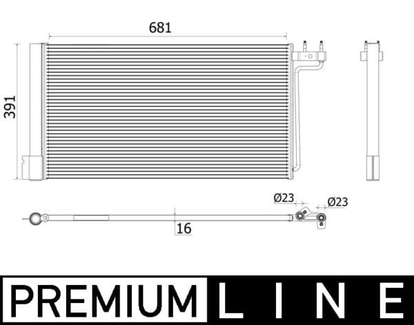 MAHLE ORIGINAL Kondenzátor klimatizácie AC 941 000P 1