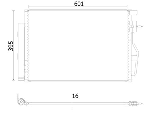 MAHLE ORIGINAL Kondenzátor klimatizácie AC 958 000S 1