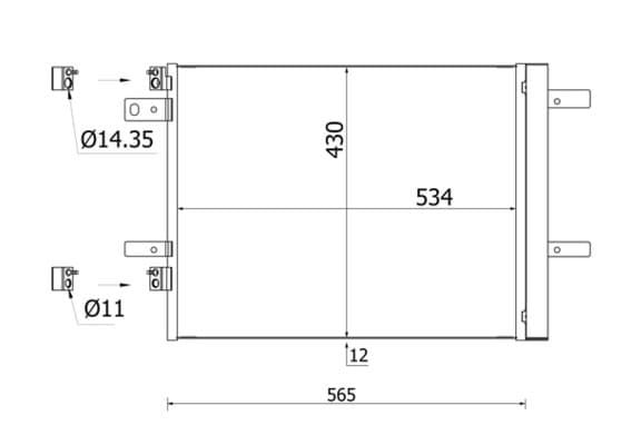 MAHLE ORIGINAL Kondenzátor klimatizácie AC 965 000S 1