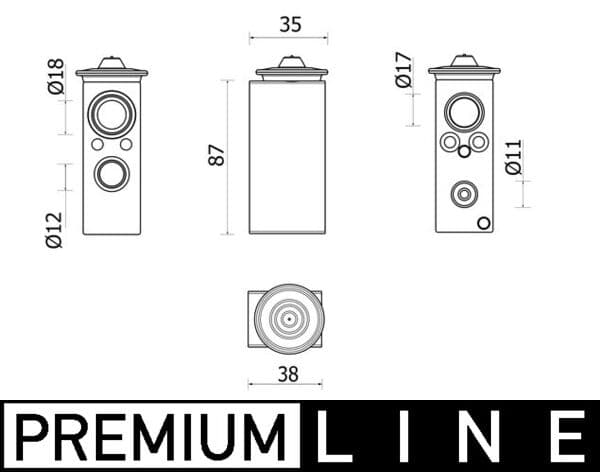 MAHLE ORIGINAL Expanzný ventil klimatizácie AVE 146 000P 1