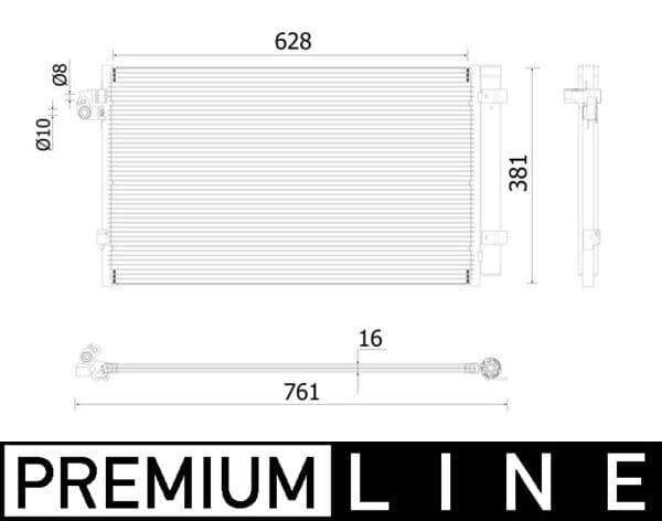 MAHLE ORIGINAL Kondenzátor klimatizácie AC 99 000P 1