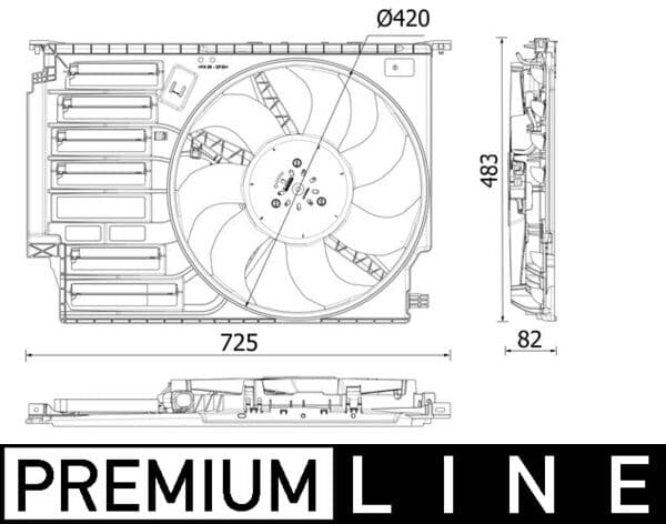 MAHLE ORIGINAL Ventilátor chladenia motora CFF 548 000P 1