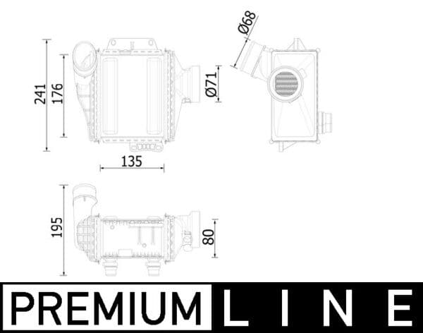 MAHLE ORIGINAL Chladič plniaceho vzduchu CI 539 000P 1