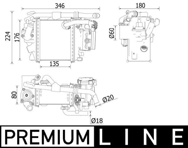 MAHLE ORIGINAL Chladič plniaceho vzduchu CI 540 000P 1