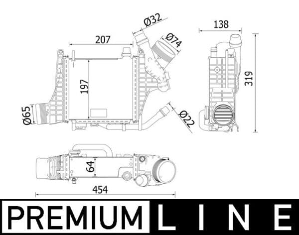 MAHLE ORIGINAL Chladič plniaceho vzduchu CI 541 000P 1