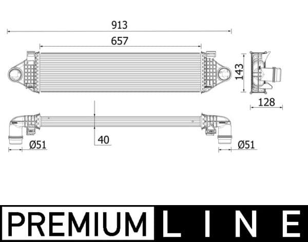 MAHLE ORIGINAL Chladič plniaceho vzduchu CI 551 000P 1
