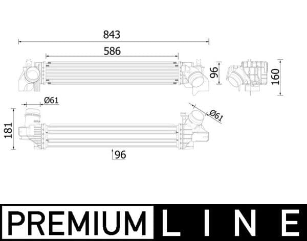 MAHLE ORIGINAL Chladič plniaceho vzduchu CI 614 000P 1