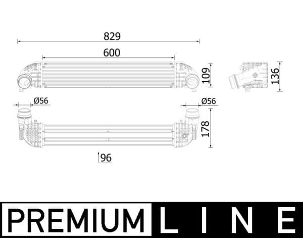 MAHLE ORIGINAL Chladič plniaceho vzduchu CI 615 000P 1