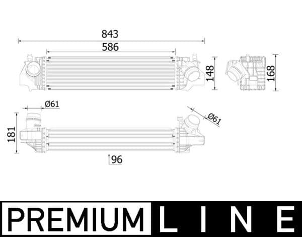 MAHLE ORIGINAL Chladič plniaceho vzduchu CI 617 000P 1