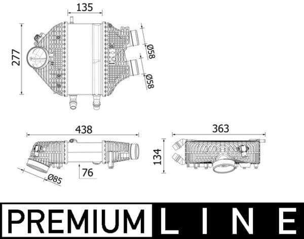 MAHLE ORIGINAL Chladič plniaceho vzduchu CI 618 000P 1