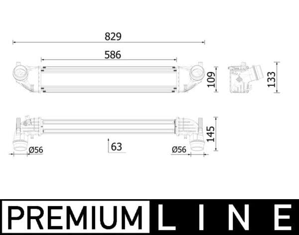 MAHLE ORIGINAL Chladič plniaceho vzduchu CI 620 000P 1