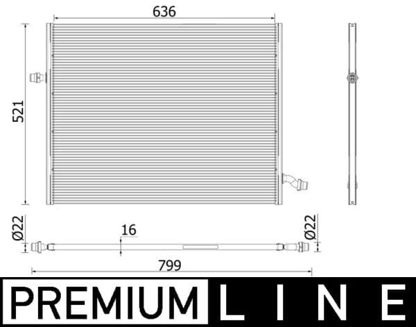 MAHLE ORIGINAL Nízkoteplotný chladič, chladič turbodúchadla CIR 36 000P 1