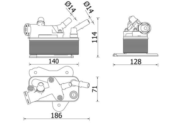 MAHLE ORIGINAL Chladič oleja automatickej prevodovky CLC 225 000P 1