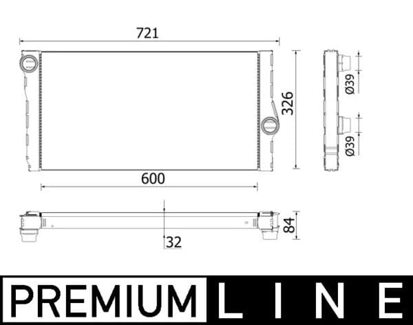 MAHLE ORIGINAL Chladič motora CR 957 000P 1