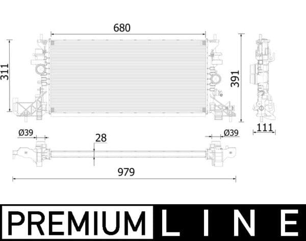 MAHLE ORIGINAL Chladič motora CR 2251 000P 1