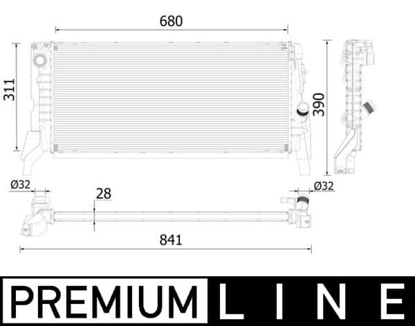 MAHLE ORIGINAL Chladič motora CR 2312 000P 1