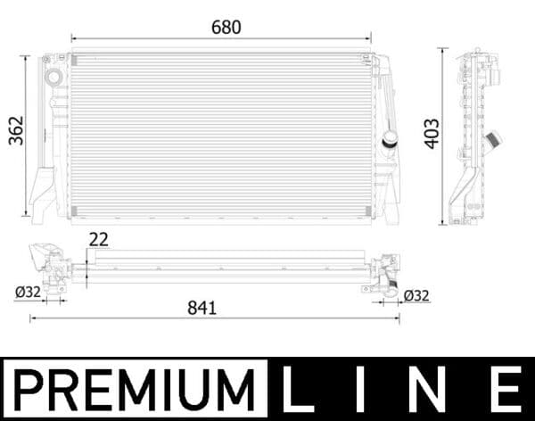 MAHLE ORIGINAL Chladič motora CR 2316 000P 1
