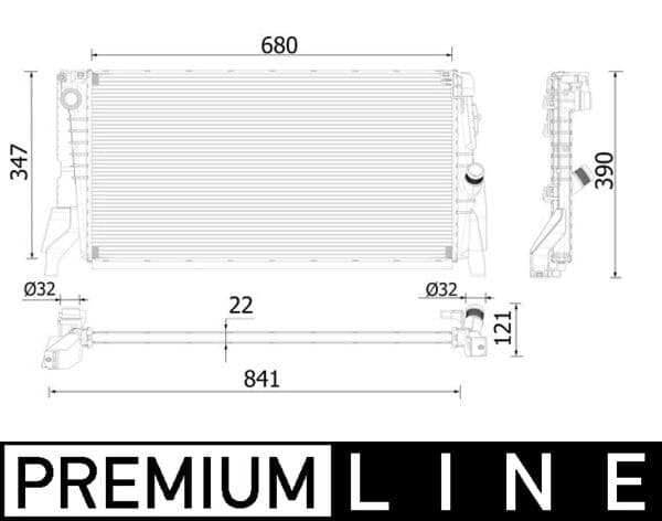MAHLE ORIGINAL Chladič motora CR 2318 000P 1