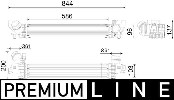 MAHLE ORIGINAL Chladič plniaceho vzduchu CI 627 000P 1