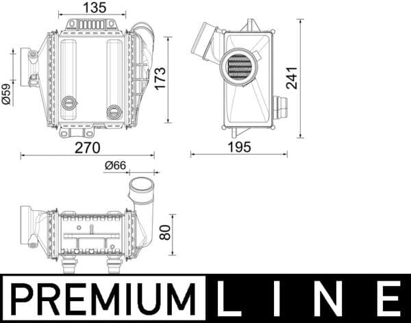 MAHLE ORIGINAL Chladič plniaceho vzduchu CI 639 000P 1