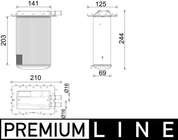 MAHLE ORIGINAL Chladič plniaceho vzduchu CI 642 000P 1