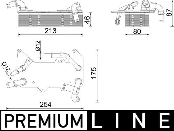 MAHLE ORIGINAL Chladič oleja automatickej prevodovky CLC 287 000P 1