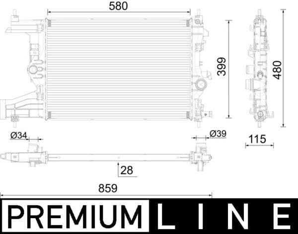 MAHLE ORIGINAL Chladič motora CR 2116 000P 1