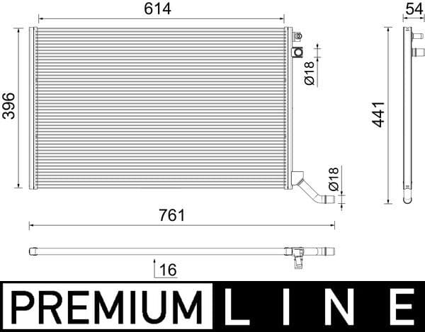 MAHLE ORIGINAL Chladič motora CR 2445 000P 1