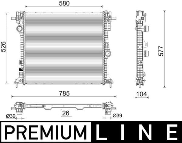 MAHLE ORIGINAL Chladič motora CR 2587 000P 1
