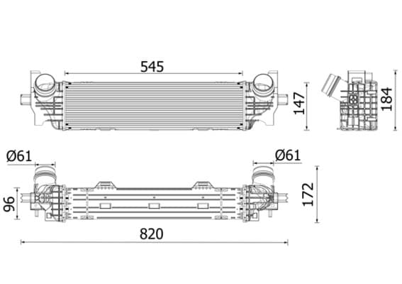 MAHLE ORIGINAL Chladič plniaceho vzduchu CI 660 000P 1