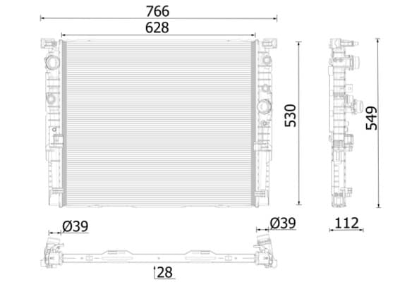 MAHLE ORIGINAL Chladič motora CR 2630 000P 1