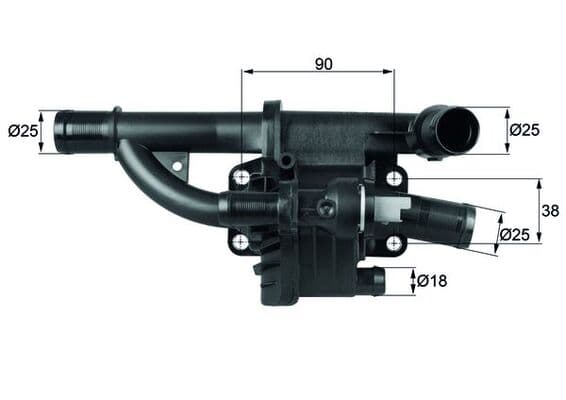 MAHLE ORIGINAL Termostat chladenia TH4083 1
