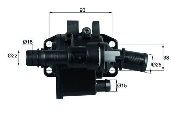 MAHLE ORIGINAL Termostat chladenia TH4283 1