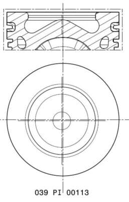 MAHLE ORIGINAL Piest 039 PI 00113 000 1