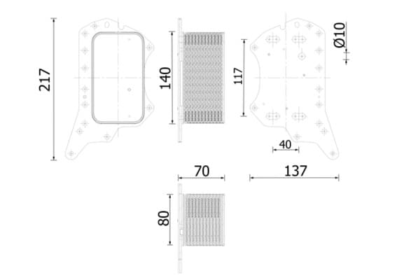 MAHLE ORIGINAL Chladič motorového oleja CLC 275 000S 1