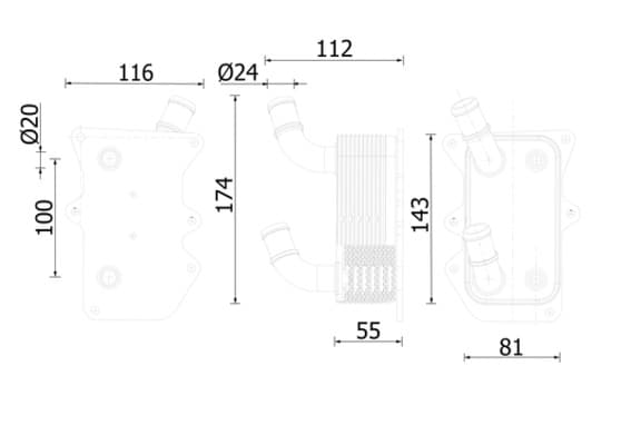 MAHLE ORIGINAL Chladič motorového oleja CLC 276 000S 1