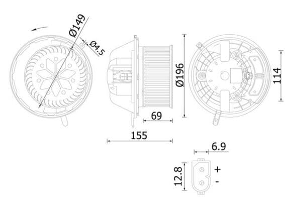 MAHLE ORIGINAL Vnútorný ventilátor AB 219 000S 1