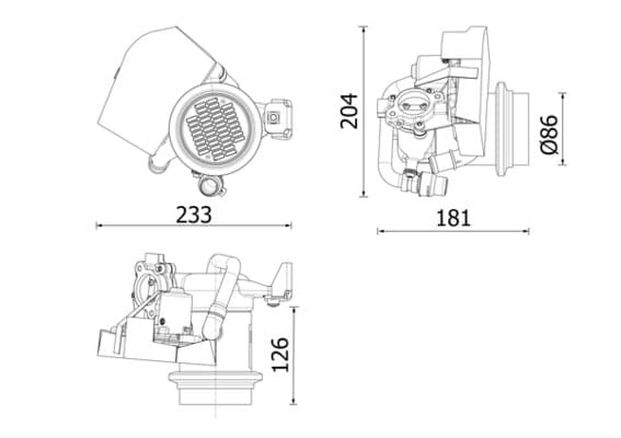 MAHLE ORIGINAL Chladič pre recirkuláciu plynov CE 40 000P 1