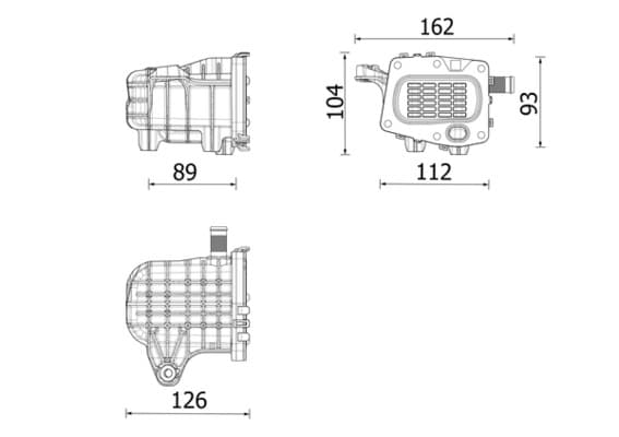 MAHLE ORIGINAL Chladič pre recirkuláciu plynov CE 41 000P 1