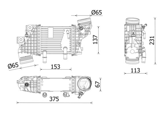 MAHLE ORIGINAL Chladič plniaceho vzduchu CI 663 000P 1