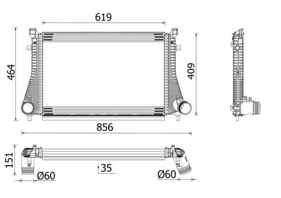 MAHLE ORIGINAL Chladič plniaceho vzduchu CI 667 000P 1