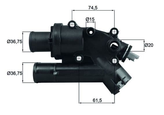 MAHLE ORIGINAL Termostat chladenia TH4683 1