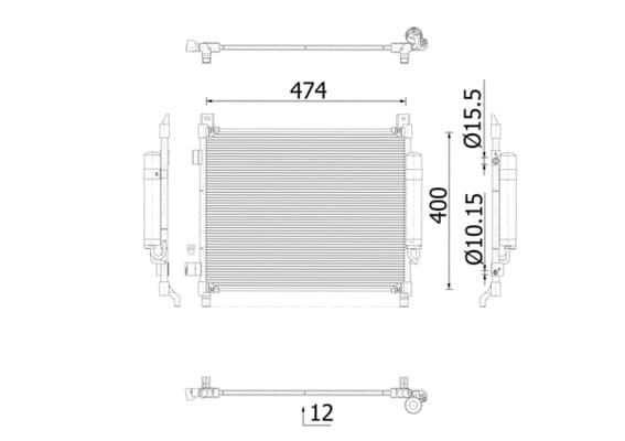MAHLE ORIGINAL Kondenzátor klimatizácie AC 1027 000S 1