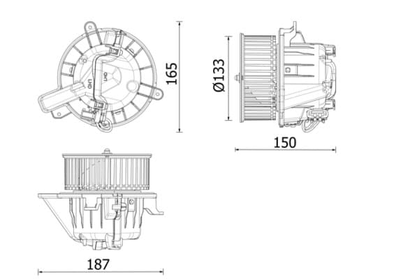 MAHLE ORIGINAL Vnútorný ventilátor AB 325 000P 1