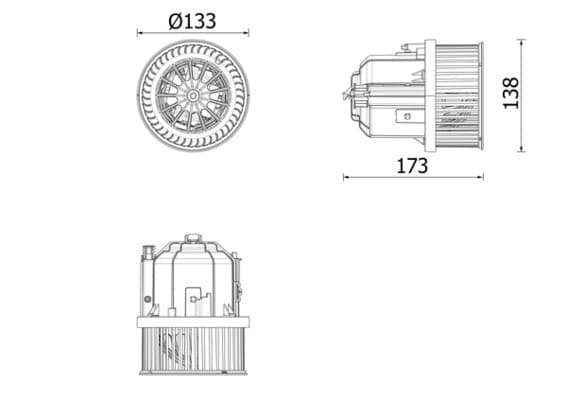 MAHLE ORIGINAL Vnútorný ventilátor AB 337 000P 1