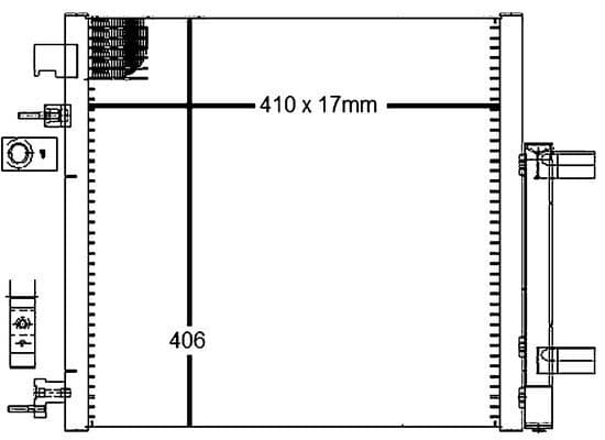 MAHLE ORIGINAL Kondenzátor klimatizácie AC 128 000S 1