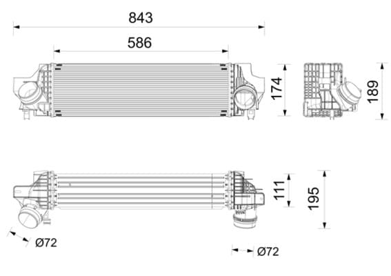 MAHLE ORIGINAL Chladič plniaceho vzduchu CI 735 000P 1