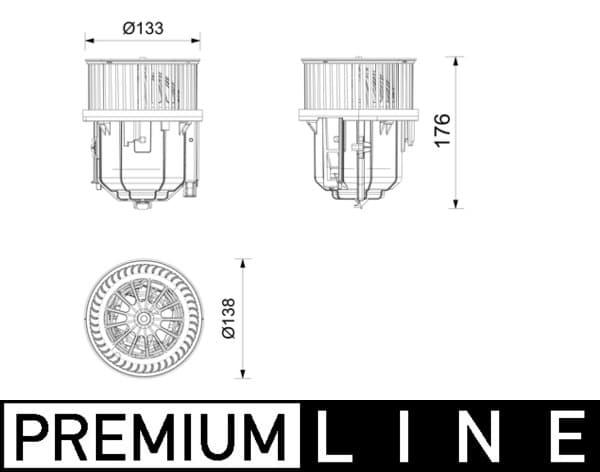 MAHLE ORIGINAL Vnútorný ventilátor AB 416 000P 1