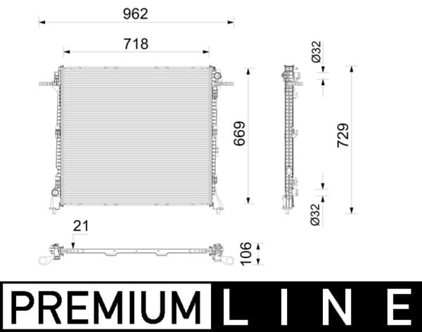 MAHLE ORIGINAL Chladič motora CR 2788 000P 1