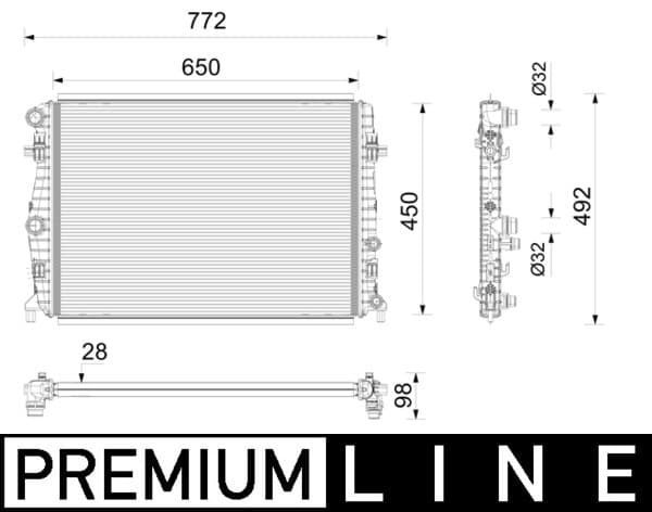 MAHLE ORIGINAL Chladič motora CR 2785 000P 1